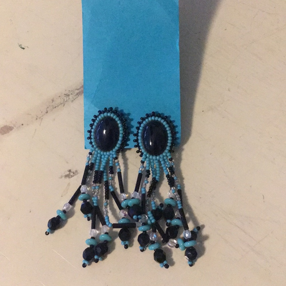 Beaded pierced earrings
